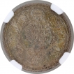 Silver Half Rupee Coin of King George V of Calcutta Mint of 1921.