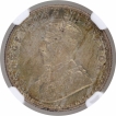 Silver Half Rupee Coin of King George V of Calcutta Mint of 1921.