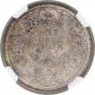 Silver Half Rupee Coin of King George V of Calcutta Mint of 1925.