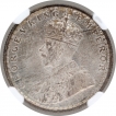 Silver Half Rupee Coin of King George V of Calcutta Mint of 1925.