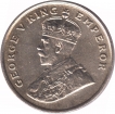 Cupro Nickel Eight Annas Coin of King George V of Calcutta Mint of 1919.