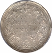 Silver One Rupee Coin of Victoria Queen of Bombay Mint of 1862.