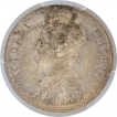 Silver One Rupee Coin of Victoria Empress of Bombay Mint of 1884.