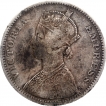 Silver One Rupee Coin of Victoria Empress of Bombay Mint of 1885.