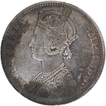 Silver One Rupee Coin of Victoria Empress of Bombay Mint of 1887.