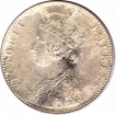 Silver One Rupee Coin of Victoria Empress of Bombay Mint of 1893.