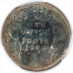 Silver One Rupee Coin of Victoria Empress of Bombay Mint of 1898.