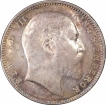 Silver One Rupee Coin of King Edward VII of Bombay Mint of 1904.