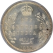 Silver One Rupee Coin of King Edward VII of Calcutta Mint of 1908.