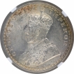 Silver One Rupee Coin of King George V of Calcutta Mint of 1915.