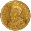 Gold Fifteen Rupees Coin of King George V of Bombay Mint of 1918.