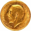 Gold Sovereign Coin of King George V of Australia of 1912.