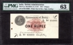 One Rupee Note of King George V Signed by M.M.S. Gubbay of 1917 of Universalised Circle.