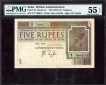 Five Rupees Bank Note of King George V Signed by J.B. Taylor of 1925.