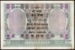 One Hundred Rupees Bank Note of King George V Signed by H. Denning of 1927 of Madras Circle.