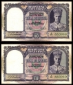 Ten Rupees Bank Notes of King George VI Signed by C.D. Deshmukh of 1944.