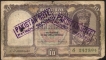 Ten Rupees Payment Refused Bank Note of King George VI Signed by C.D Deshmukh of 1944.