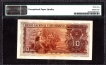 Ten Rupias Bank Note of Banco Nacional Ultramarino of Indo Portuguese of 1945.