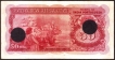 Cancelled Fifty Rupias Bank Note of Banco Nacional Ultramarino of Indo Portuguese of 1945.