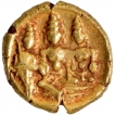 Gold Half Varaha Coin of Tirumalaraya of Aravidu Dynasty of Vijayanagara Empire.