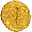 Gold Half Varaha Coin of Venkatapathiraya III of Aravidu Dynasty of Vijayanagara Empire.