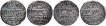 Lot of Four Silver Tanka Coins of Nasir ud din Nusrat of Dar al Darb Mint of Bengal Sultanate.