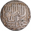 Silver One Rupee Coin of Akbar of Lakhnau Mint.