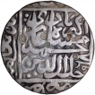 Silver One Rupee Coin of Akbar of Lakhnau Mint.