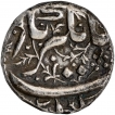 Silver Half Rupee Coin of Jahangir of Ahmadnagar Mint.