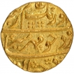 Gold Mohur Coin of Aurangzeb Alamgir of Surat Mint.