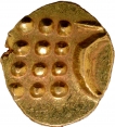 Gold Fanam Coin of Haidar Ali of Calicut Mint of Mysore.