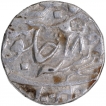 Silver One Rupee Coin of Trident and Flower Type of Chhatarpur State.