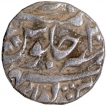 Silver One Rupee Coin of Battleaxe and Flower Type of Chhatarpur State.