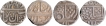 Lot of Four Silver Rupee Coins of Different Rulers of Gwalior.