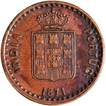 Copper Three Reis Coin of Luiz I of Colonial Coinage of Indo Portuguese. Copper Three Reis Coin of Luiz I of Colonial Coinage of Indo Portuguese.
