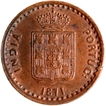 Copper Three Reis Coin of Luiz I of Colonial Coinage of Indo Portuguese. Copper Three Reis Coin of Luiz I of Colonial Coinage of Indo Portuguese.