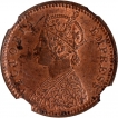 Copper One Twelfth Anna Coin of Victoria Empress of Calcutta Mint of 1893.