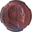 Copper Half Pice Coin of King Edward VII of Calcutta Mint of 1905.