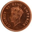 Proof Bronze Half Pice Coin of King George VI of Calcutta Mint of 1938.