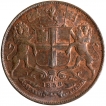 Copper One Quarter Anna Coin of East India Company of Birmingham Mint of 1858.