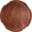 Copper One Quarter Anna Coin of Victoria Queen of Calcutta Mint of 1874.