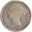 Silver Two Annas Coin of Victoria Queen of Calcutta Mint of 1841.