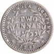 Silver Two Annas Coin of Victoria Queen of Bombay Mint of 1841.