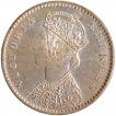 Silver Two Annas Coin of Victoria Empress of Calcutta Mint of 1900.