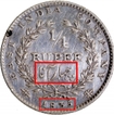 Silver Quarter Rupee Coin of King William IIII of Calcutta Mint of 1835.