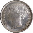 Silver Quarter Rupee Coin of Victoria Queen of Calcutta Mint of 1840.