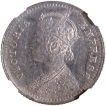 Silver Quarter Rupee Coin of Victoria Empress of Calcutta Mint of 1901.