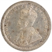 Silver Quarter Rupee Coin of King George V of Calcutta Mint of 1911.