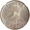 Silver Quarter Rupee Coin of King George V of Calcutta Mint of 1926.