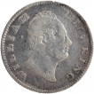 Silver Half Rupee Coin of King William IIII of Calcutta Mint of 1835.